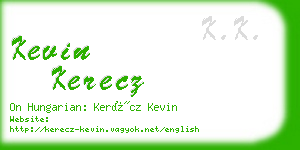 kevin kerecz business card